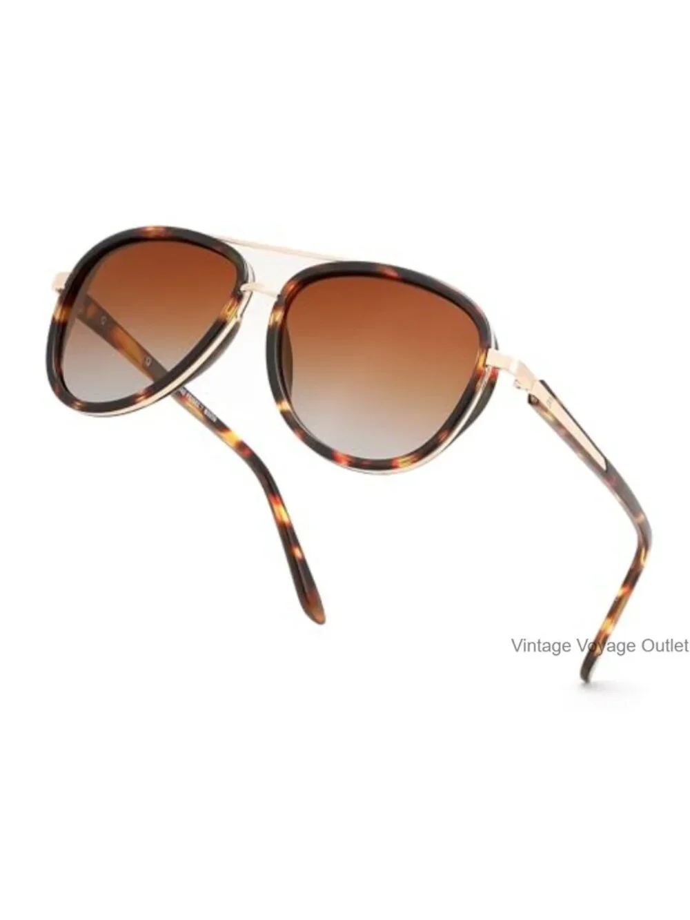 Retro Polarized Aviator Sunglasses UV400 Protection with Metal Hinges